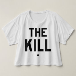 O t-shirt da parte superior da colheita das