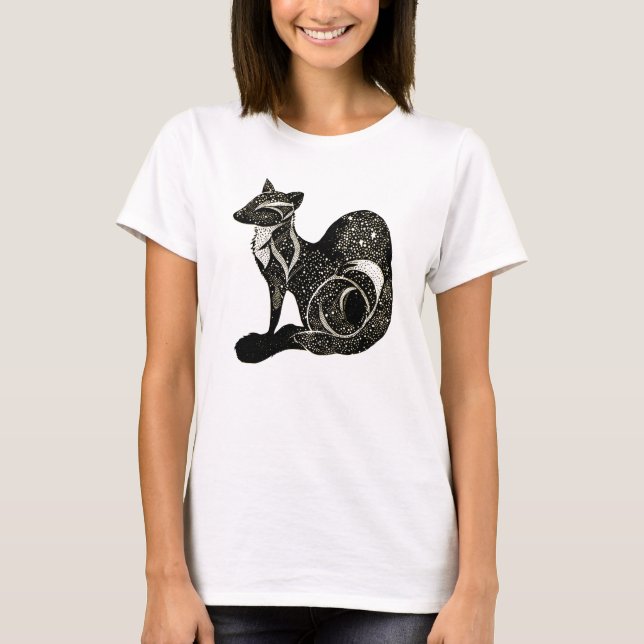 O T-Shirt Da Raposa Brilhante (Frente)