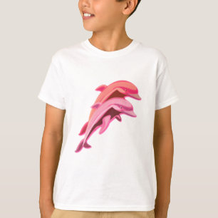 O t-shirt das crianças cor-de-rosa do design do