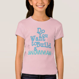 O t-shirt das meninas do "boneco de neve"