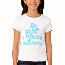 O t-shirt das meninas do "boneco de neve"