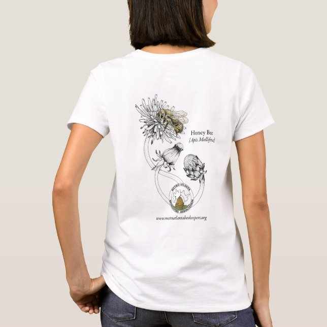 O t-shirt das mulheres básicas de MABA (Verso)