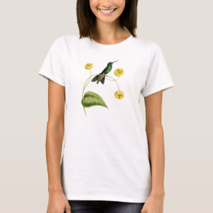 O t-shirt das mulheres brilhantes do colibri