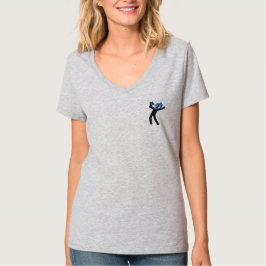 O t-shirt das mulheres com o cavaleiro bêbedo