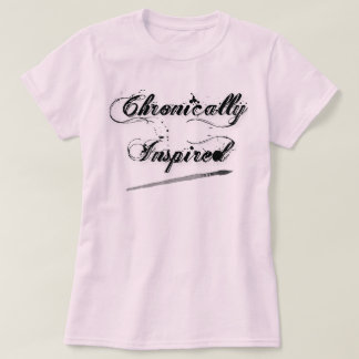 O t-shirt das mulheres Cursive crônica inspiradas