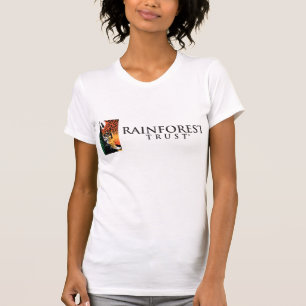O t-shirt das mulheres da confiança da floresta