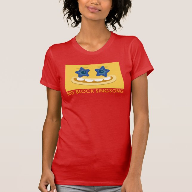 O t-shirt das mulheres da fruta de BBSS (Frente)