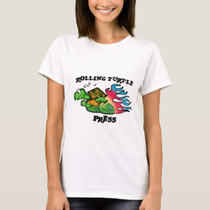 O t-shirt das mulheres da imprensa da tartaruga do