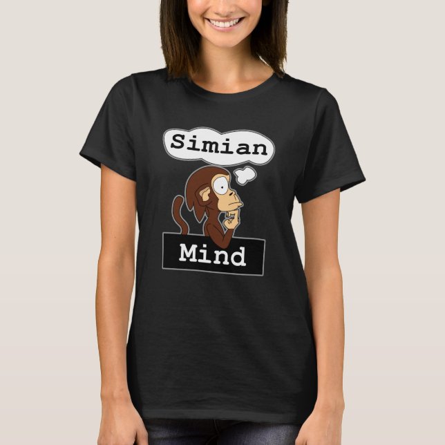 O t-shirt das mulheres da mente do Simian (Frente)