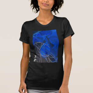 O t-shirt das mulheres da onda do rasgo
