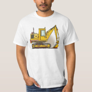 O t-shirt das mulheres da pá do escavador