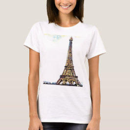 O t-shirt das mulheres da torre Eiffel