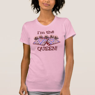 O t-shirt das mulheres das senhoras da RAINHA do