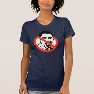O T-SHIRT DAS MULHERES DE ANTI-OBAMA