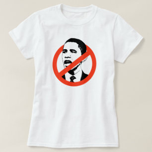 O T-SHIRT DAS MULHERES DE ANTI-OBAMA