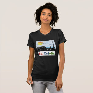 O t-shirt das mulheres de Barcelona