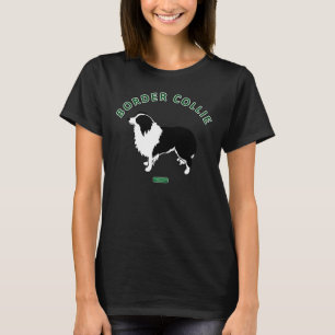 O t-shirt das mulheres de border collie (cores