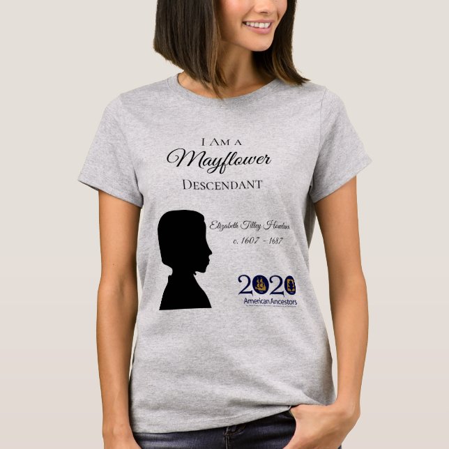 O t-shirt das mulheres de Elizabeth Tilley Howland (Frente)