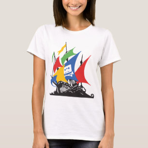 O t-shirt das mulheres de Google do pirata