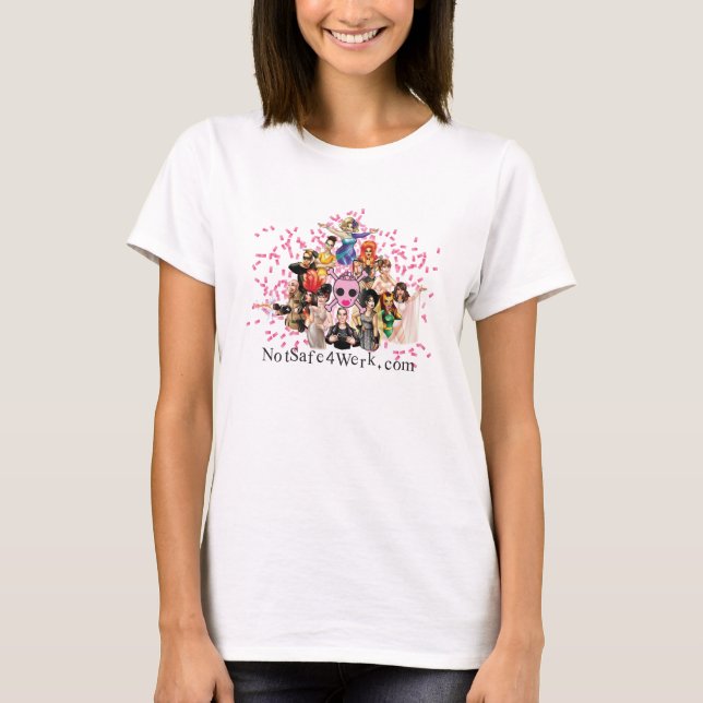 o t-shirt das mulheres de NotSafe4Werk.com (Frente)