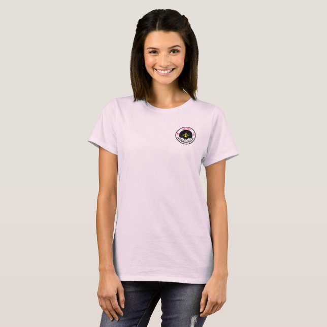 O t-shirt das mulheres de NSL 2017 (Frente Completa)