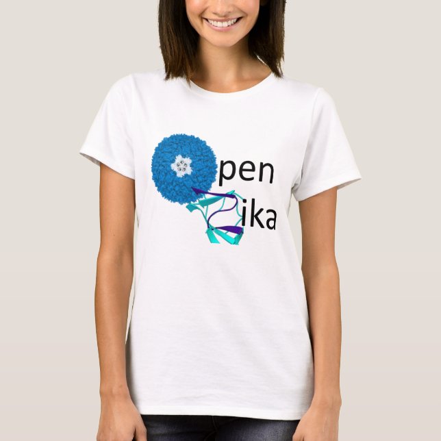 O t-shirt das mulheres de OpenZika (Frente)