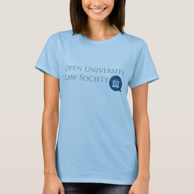 O t-shirt das mulheres de OULS (azul) (Frente)