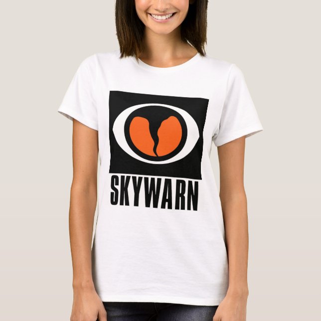 O t-shirt das mulheres de SKYWARN (Frente)