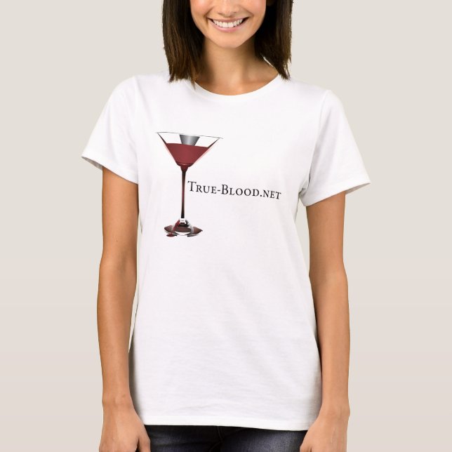o t-shirt das mulheres de vidro de True-Blood.net (Frente)