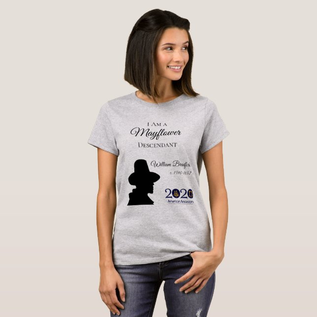 O t-shirt das mulheres de William Bradford (Frente Completa)
