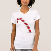 O t-shirt das mulheres do bastão de doces
