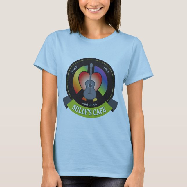 O t-shirt das mulheres do café Sully básico (Frente)