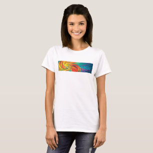 O t-shirt das mulheres do design da arte do cálice