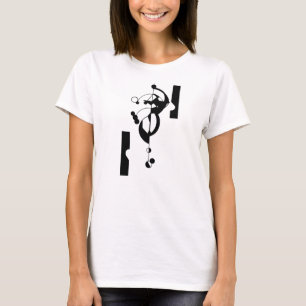O t-shirt das mulheres do design de B&W Geo