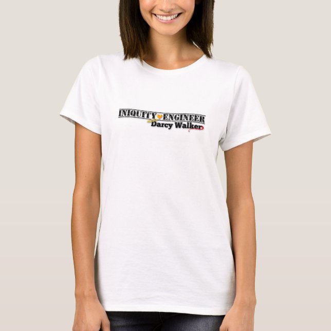 O t-shirt das mulheres do engenheiro da (Frente)