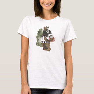 O t-shirt das mulheres do esquilo do ladrão