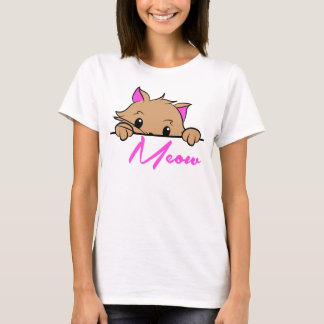 O t-shirt das mulheres do Meow