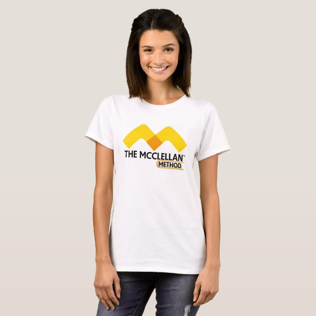 O t-shirt das mulheres do método de McClellan (Frente Completa)