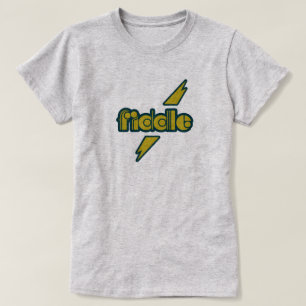 O t-shirt das mulheres do poder do violino