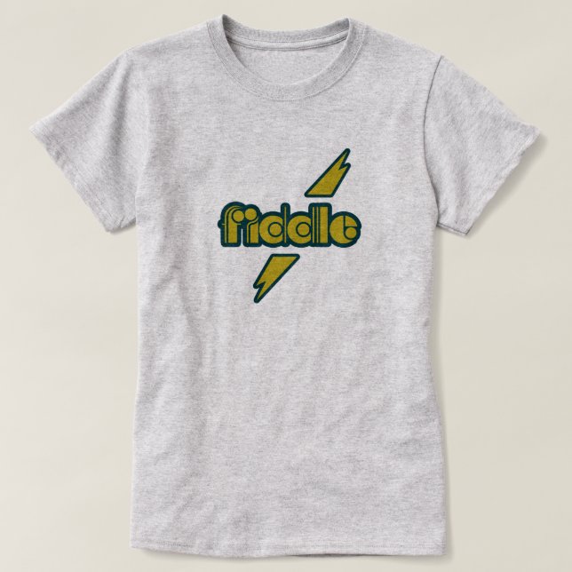 O t-shirt das mulheres do poder do violino (Frente do Design)