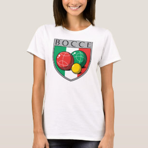 O t-shirt das mulheres do protetor de Bocce