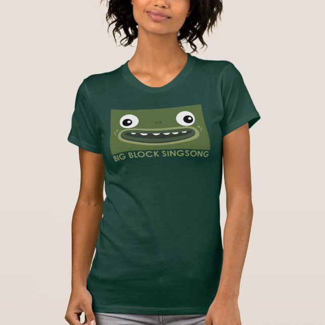 O t-shirt das mulheres do sapo de BBSS (Frente)
