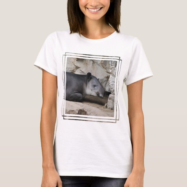 O t-shirt das mulheres do Tapir de Baird (Frente)