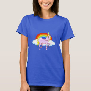 O t-shirt das mulheres do unicórnio