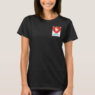 O t-shirt das mulheres dos caninos do conforto de