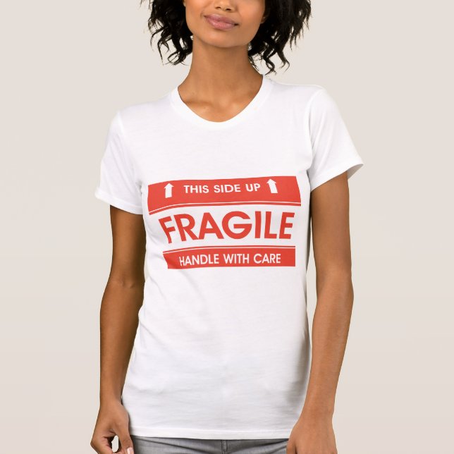 O t-shirt das mulheres frágeis do sinal (Frente)
