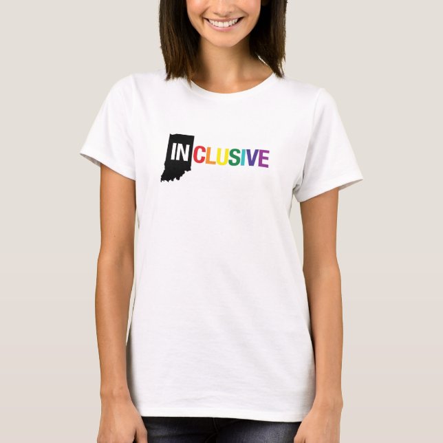O t-shirt das mulheres inclusivas de Indiana | (Frente)