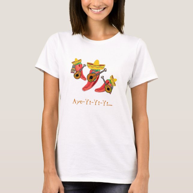 O t-shirt das mulheres, Mariachi une-se, (Frente)