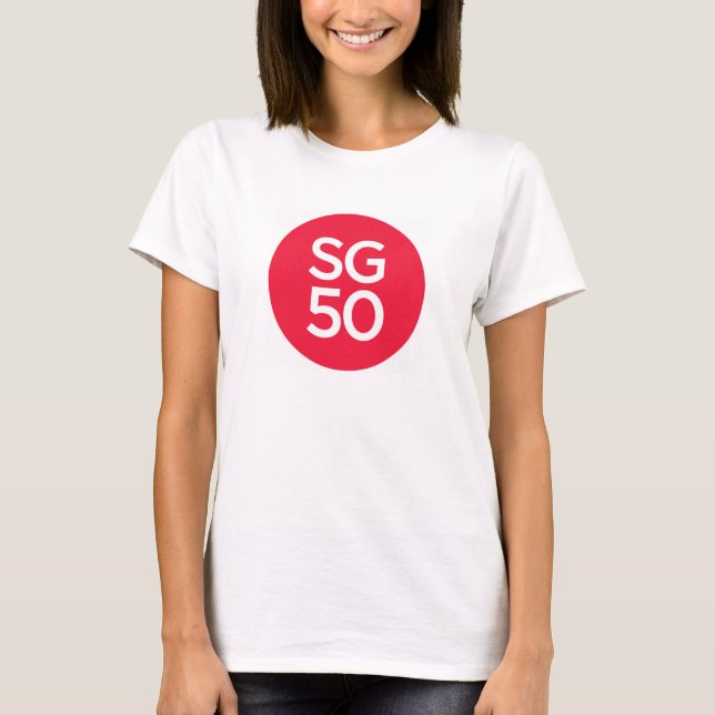 O t-shirt das mulheres SG50 (Frente)