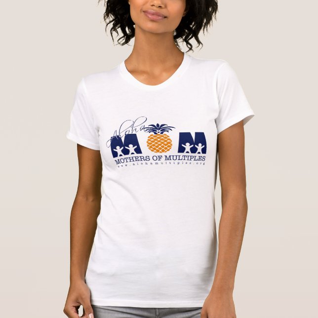 O t-shirt das senhoras obteve gêmeos? (na parte (Frente)